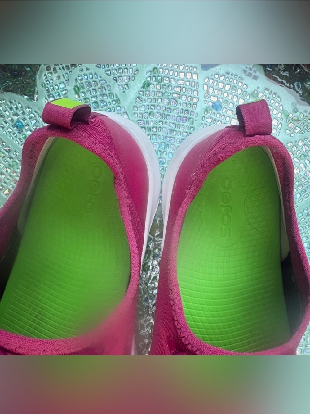 OOFOS OOmg Sport LS Low Shoe in Rosebud Size US 7.5 Comfort Recovery Sneakers - Picture 8 of 10